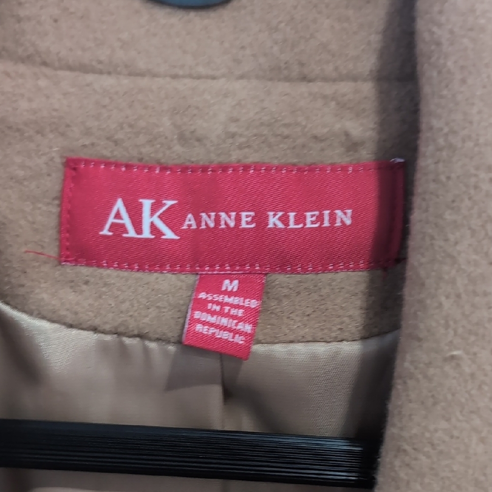New Anne Klein Women's Camel Peacoat Camel Size Medium Wool Blend - Picture 2 of 6